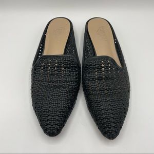 Franco Sarto Sorello Black Woven Weaved Mules